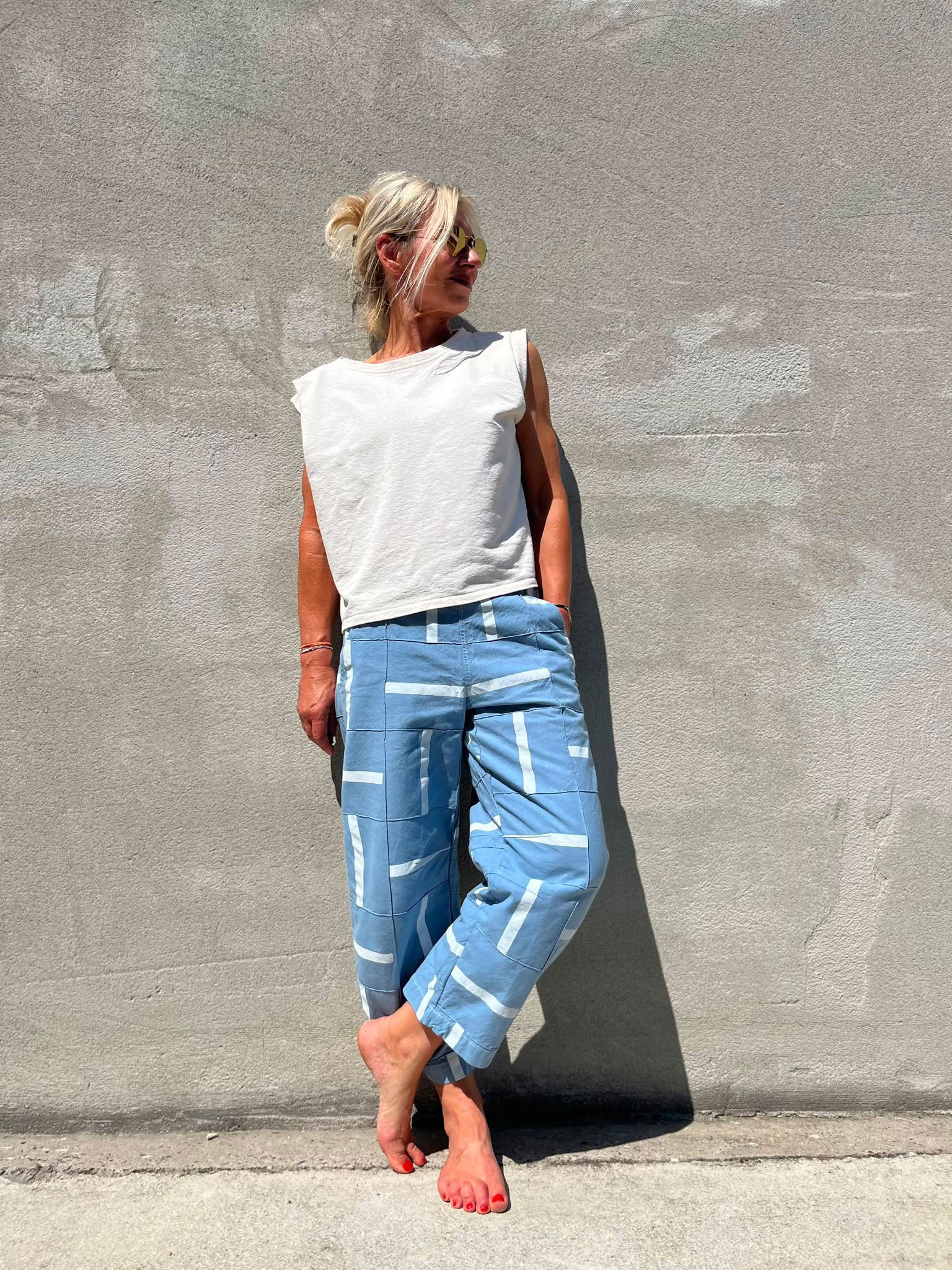 Signature-Hose von Tina aus Baumwoll-Leinenstoff von Wovena
